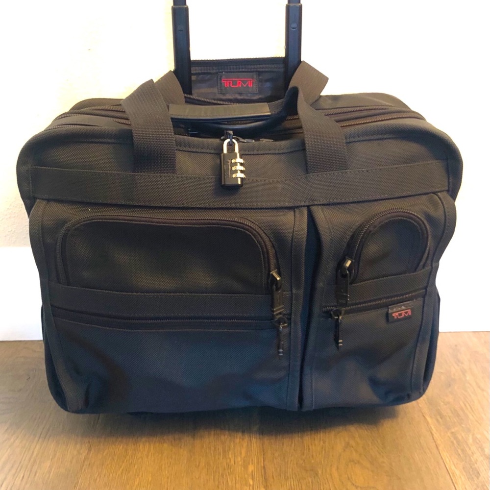 Tumi wheeled Alpha 3 briefcase.